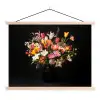Vaas - Bloemen - Tulpen textielposter latten blank klein -3d