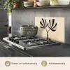Bladeren - Gestreept - Stengel - Beige keuken achterwand spatscherm klein -usp_NL