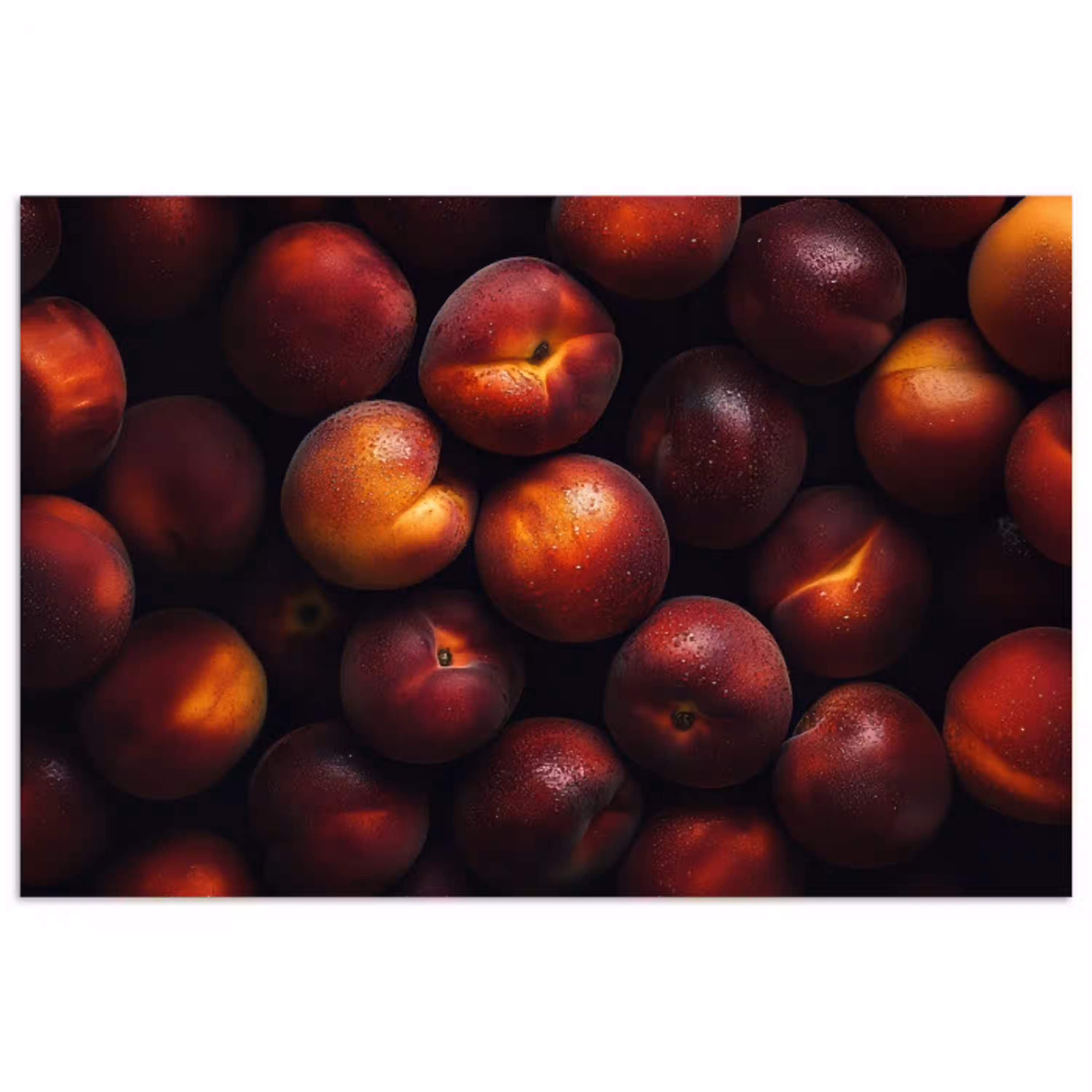 Fruit - Close up - Nectarines poster papier klein -3d