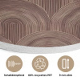 Ritmisch - Effect - Bruin Akoestische PET Vilt - Rond klein 838 -closeup_DE