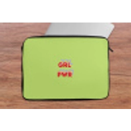 Grl pwr - Groen - Rood - 3D laptophoes neopreen klein -tafel