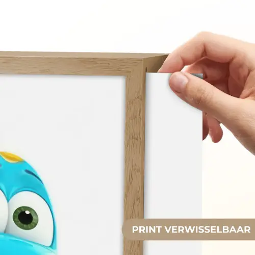 Vliegtuig - Blauw - Kinderen - Jongens Light Box met batterij (Wandlamp kind) middel -USP_websiteprintNL