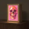 Felroze - Tanden - Schedel Light Box met kabel (Tafellamp) klein -z3d_website