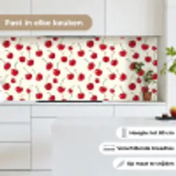 Kersen - Minimalistisch - Rood keuken achterwand 2 middel 871 -sfeer4_NL
