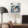 Wereldkaart - Blauw - Abstract plexiglas 5mm klein -sfeer6