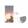 Busje - Kat - Zonsondergang - Oranje fotobehang vinyl groot -3d