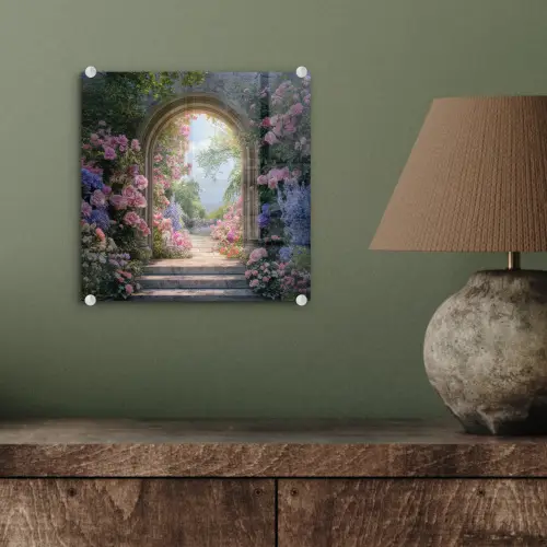 Doorkijk - Rozen - Vintage - Bloemen plexiglas 5mm klein -sfeer3