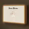 Haar - Meisje - Strik - Tennisracket Light Box met batterij (Wandlamp kind) middel -z3d_website