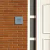 Grijsgroen met stippen - Sierlijk Naambord Vierkant klein -sfeer3-XS