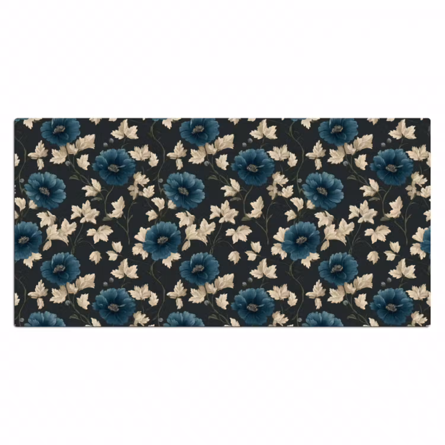 Schreibtischunterlage - Botanisch - Blumen - Blau