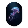 Tentakels - Kwal - Paars - Sprankeling Wandcirkel Ovaal Glas middel -3d