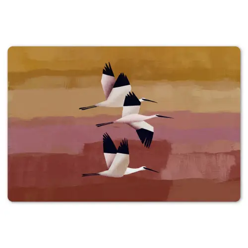 Vogels - Snavel - Abstract Placemat vinyl groot -zzsfeer1_Kitchenyeah-website