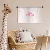 Focus on the good - Strepen - Roze - Smiley Wandkleed katoen klein -wsfeer5_kind