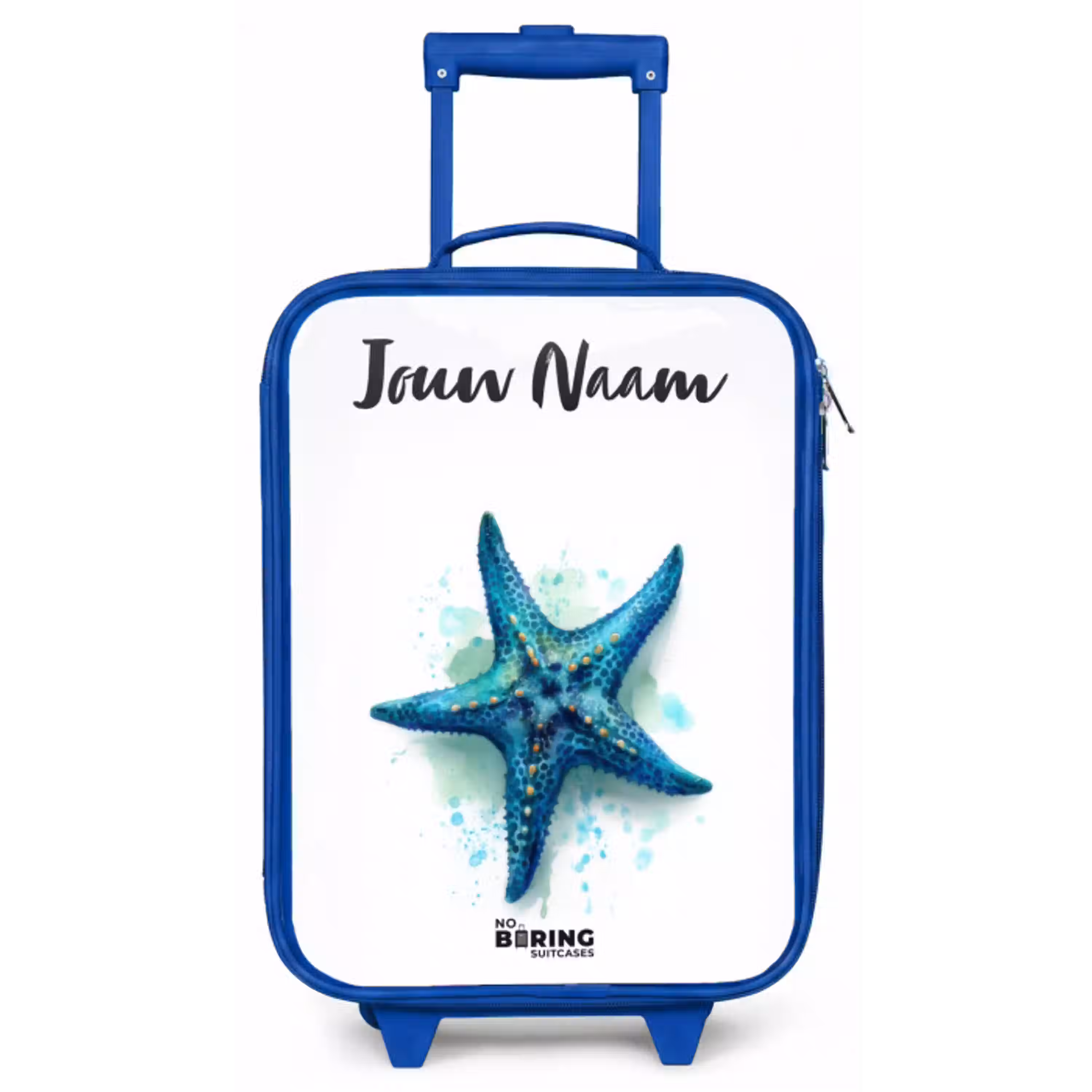 Blauwe Zeester op Witte Achtergrond Kinderkoffer - Blauw klein -zz3dotto