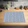 Crème - Blauw - Strepen - Patroon Inductie beschermer vinyl 3mm klein 276 -sfeer5