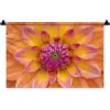 Dahlia - Bloem - Oranje Wandkleed katoen klein -zz3d