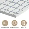 Patroon - Raster - Blauw - Grijs PET vilt klein 837 -closeup_NL