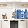 Aquarel - Grachtenpanden - Delfts - Blauw keuken achterwand 2 middel -voor-na2_NL