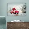 Auto - Rood - Cadeaus - Winter - Sneeuw - Kerst canvas 2cm klein -sfeer4