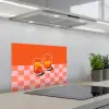 Sinaasappel - Glazen - Oranje keuken achterwand spatscherm klein -3d_schuin
