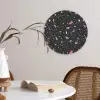 Terrazzo - Patroon - Zwart - Zacht Wandcirkel kunststof plaat 5mm dik klein 188 -sfeer4