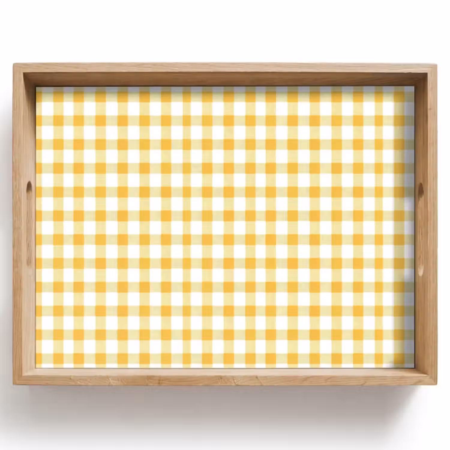 Dienblad - Ruit - Gingham - Klassiek - Geel en Wit