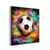 Voetbal - Verf - Kleuren - Zwart - Wit aluminium wit klein -3d