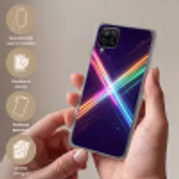 Kruisen - Lasterstralen - Neon Telefoonhoesje Samsung Galaxy A12 klein -sfeer3_NL