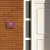 Donker oudroze - Modern Naambord Rechthoek middel -sfeer3-rechthoek-S