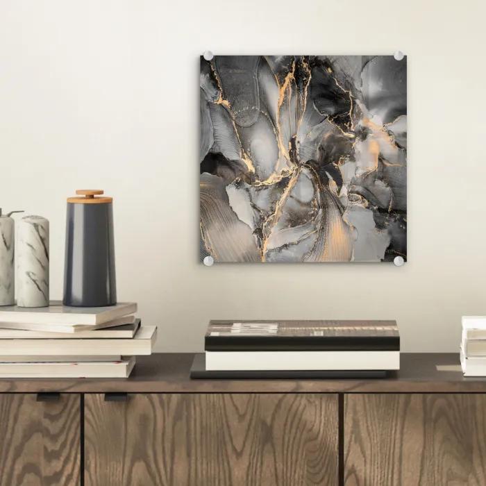 Grijs - Luxe  - Goud - Marmer plexiglas 5mm klein -sfeer1