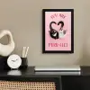 Kat - Hart - Tekst - Valentijn fotolijst zwart zonder passe partout klein -sfeer1