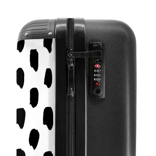 Verticale vlekken op een witte achtergrond NBS - Handbagage koffer - Kinderen Unisex middel -slot