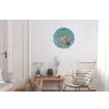 Badeend - Zwemband - Geel Wandcirkel aluminium klein -woonkamer