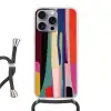 Kleurbanen - Verticaal - Kleurrijk Hoesje iPhone 16 Pro Max met koord klein -3d