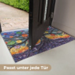 Levensboom - Mozaïek - Bloemen - Kleurrijk - Vrolijk Deurmat klein -USP_DE