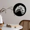 Croissant - Metaal - Zilver Wandcirkel behangsticker klein -sfeer3