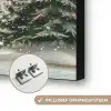 Kerstsfeer - Landelijk - Rood Textielframe zwart klein -USP_ophangsysteemNL
