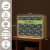 Bliksemschichten - Oranje - Dino - Patroon Light Box met batterij (Wandlamp kind) middel -USP_websiteoverzichtNL