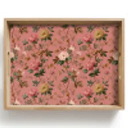 Klassiek - Botanisch - Roze Dienblad Rechthoek middel 911 -z3d_shopping