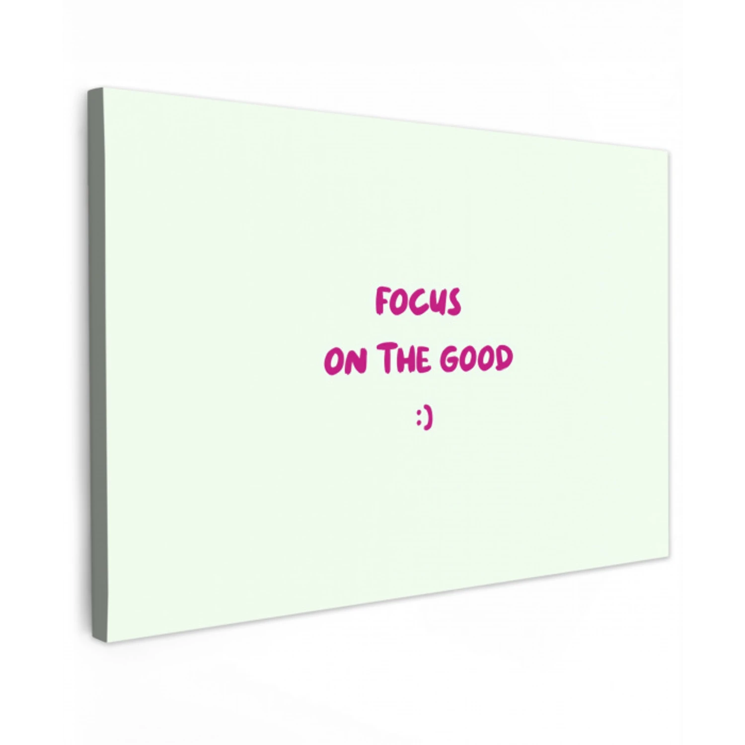 Focus - Beige - Roze - Smiley canvas 2cm klein -z3d