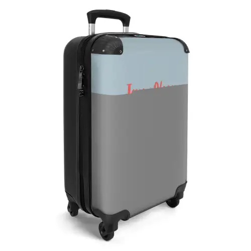 Brandweerauto blauwe achtergrond NBS - Handbagage koffer - Kinderen Unisex middel -productfoto_3d