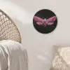 Vlinder - Roze - Nachtvlinder Akoestische PET Vilt - Rond klein -sfeer4