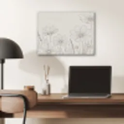 Minimalistisch - Modern - Bloemen - Beige PET vilt klein -sfeer5