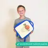 Basketbal in neutrale kleuren Kinderrugzak - Blauw middel -sfeer1_NL