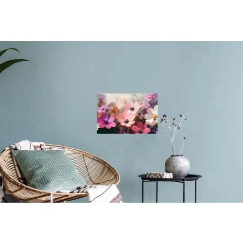 Bloemen - Kleurrijk - Bloei Muursticker klein -plant