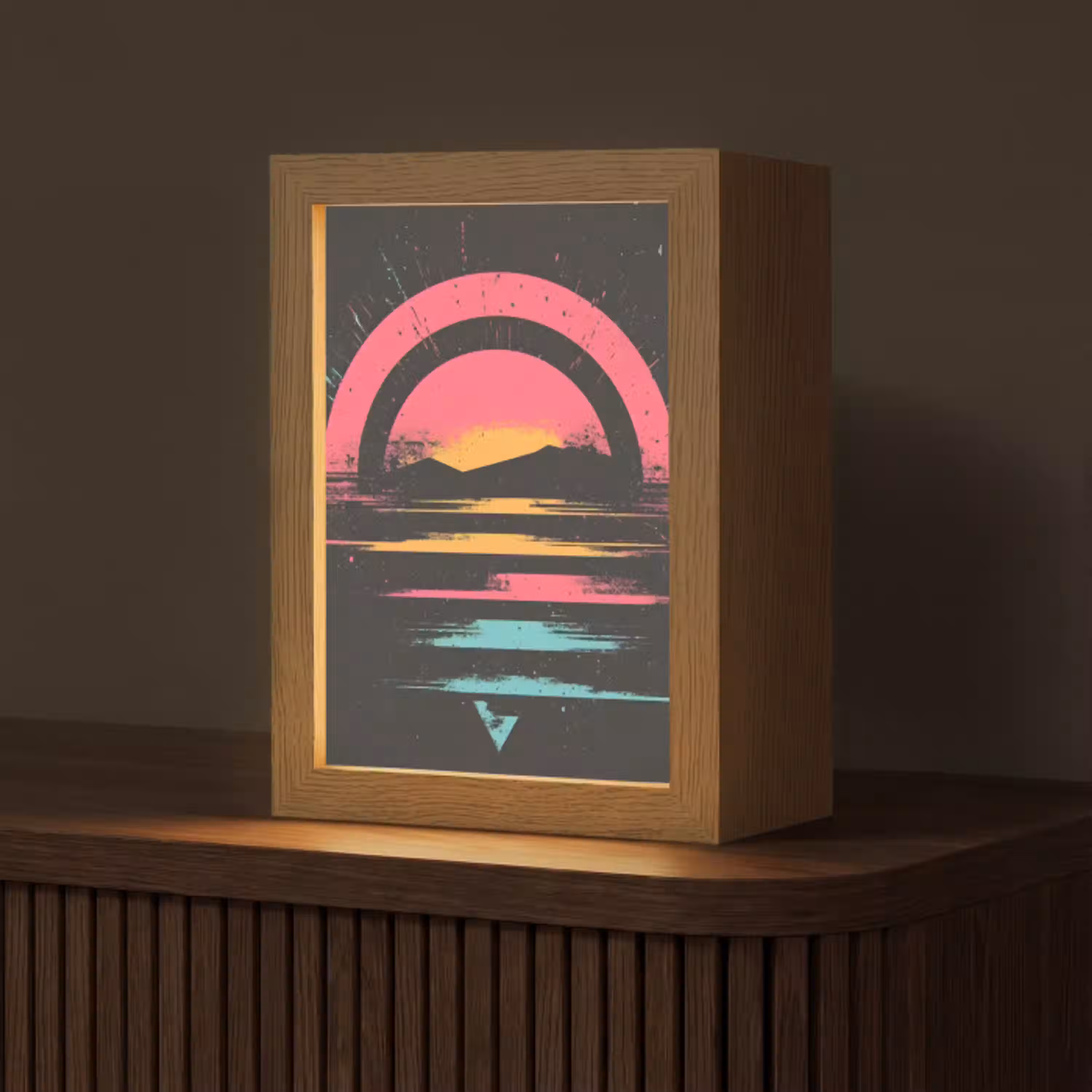 Cirkel - Abstract - Roze Light Box met kabel (Tafellamp) klein -z3d_website