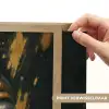 Gezicht - Vrouw - Verfspatten - Abstract Light Box met batterij (Wandlamp) middel -USP_websiteprintNL