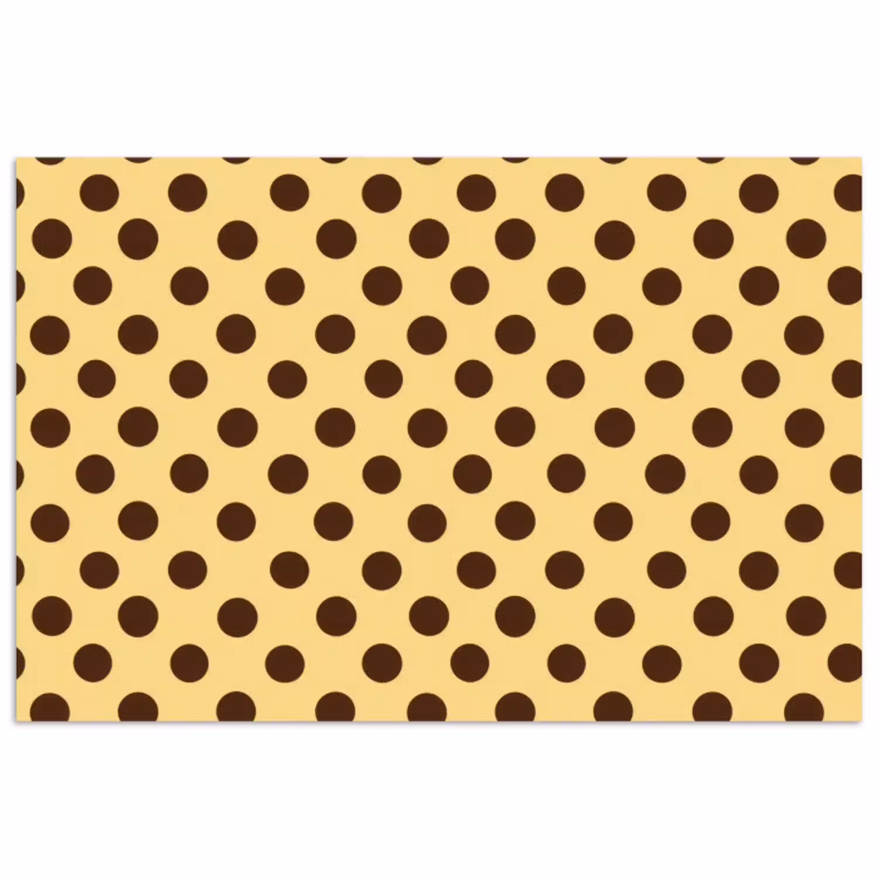 Polka Dot - Stippen - Retro - Geel - Bruin poster papier klein 62 -3d