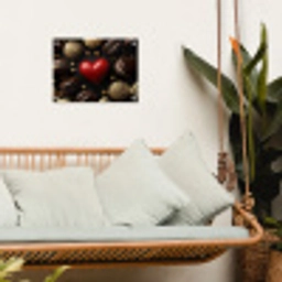 Macarons - Rood - Hart tuinposter los doek klein -sfeer7