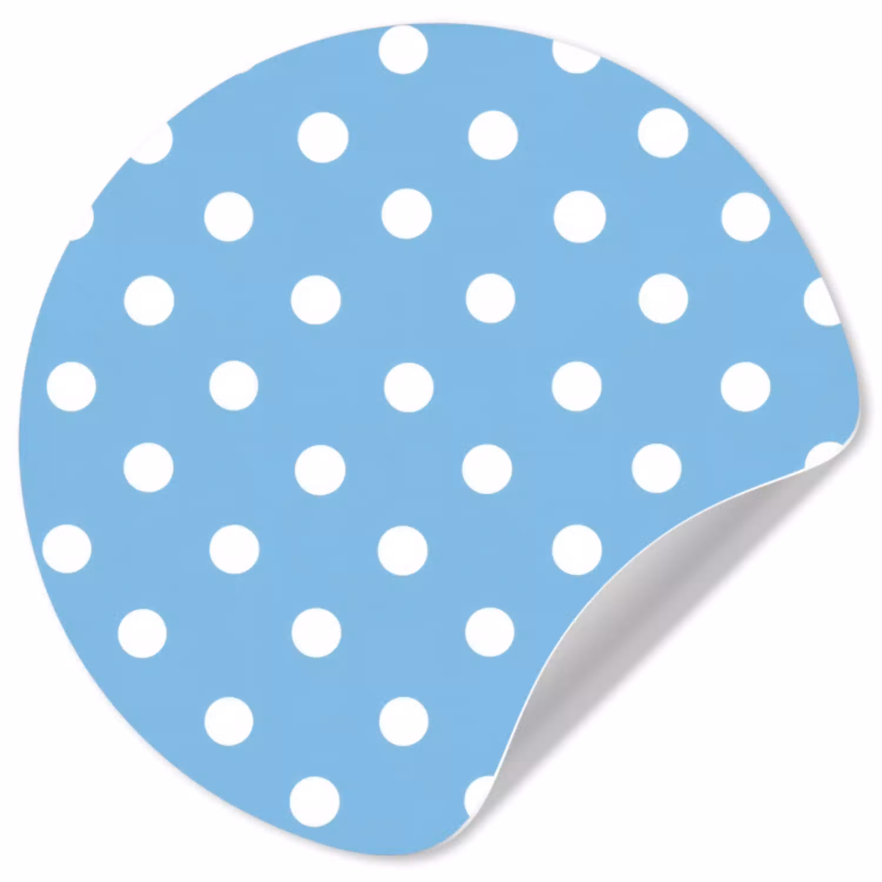 Polka - Dots - Blauw Wandcirkel behangsticker klein 186 -3d